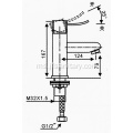 Tuas tunggal tembaga vanity basin mixer faucet